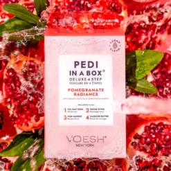 Voesh - Pedi in a Box Deluxe 4 Step - Pomegranate (A BOX)